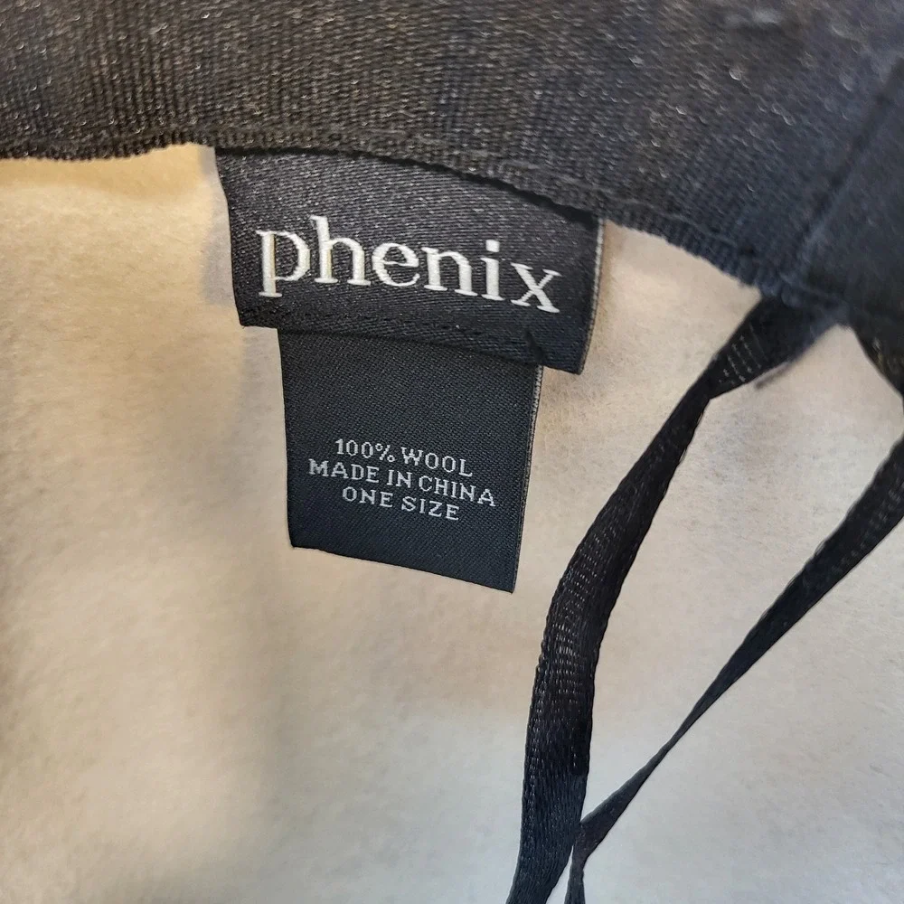 Phenix 100% Wool Bucket Hat Cream Off White Felt One Size Adjustable Brim Hat
